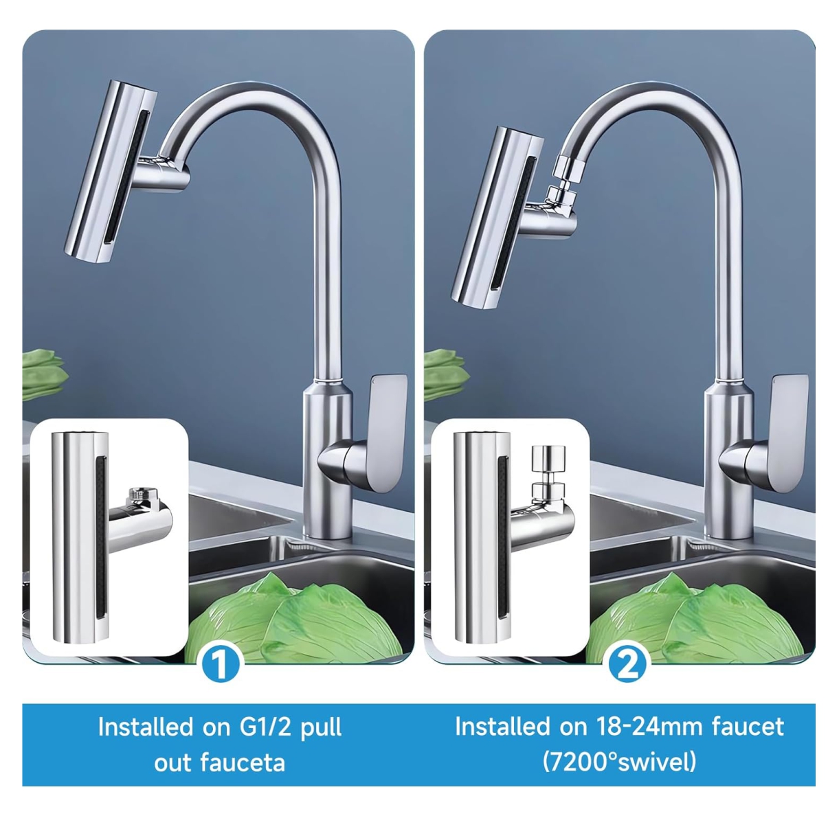 Miniatura 5 de Extensor de Grifo 4 modos Baño Cocina